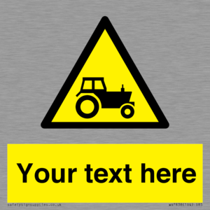 Custom warning farm machinery